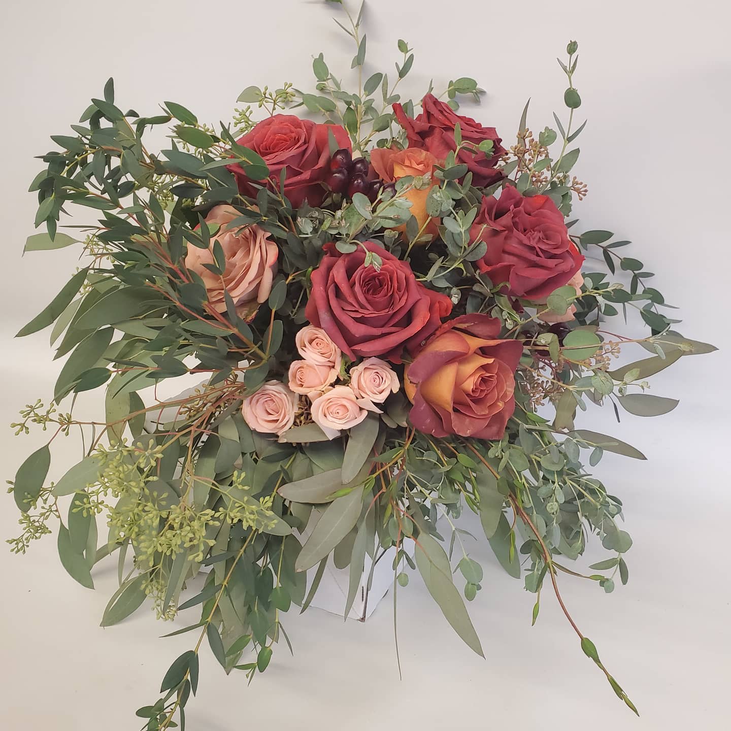 Designer's Choice Bridal Bouquet Designer's Choice Bridal Bouquet - If you are looking for a classic bridal bouquet and do not have specific preferences as to flower types or color, this is the option for you! Our designers will create a beautiful and seasonal bridal bouquet just for you! When choosing this option, we do not talk about specific flower varieties but rely on what is readily available to us flowerwise. . Any photos shown are for style reference, each bouquet will be completely unique.