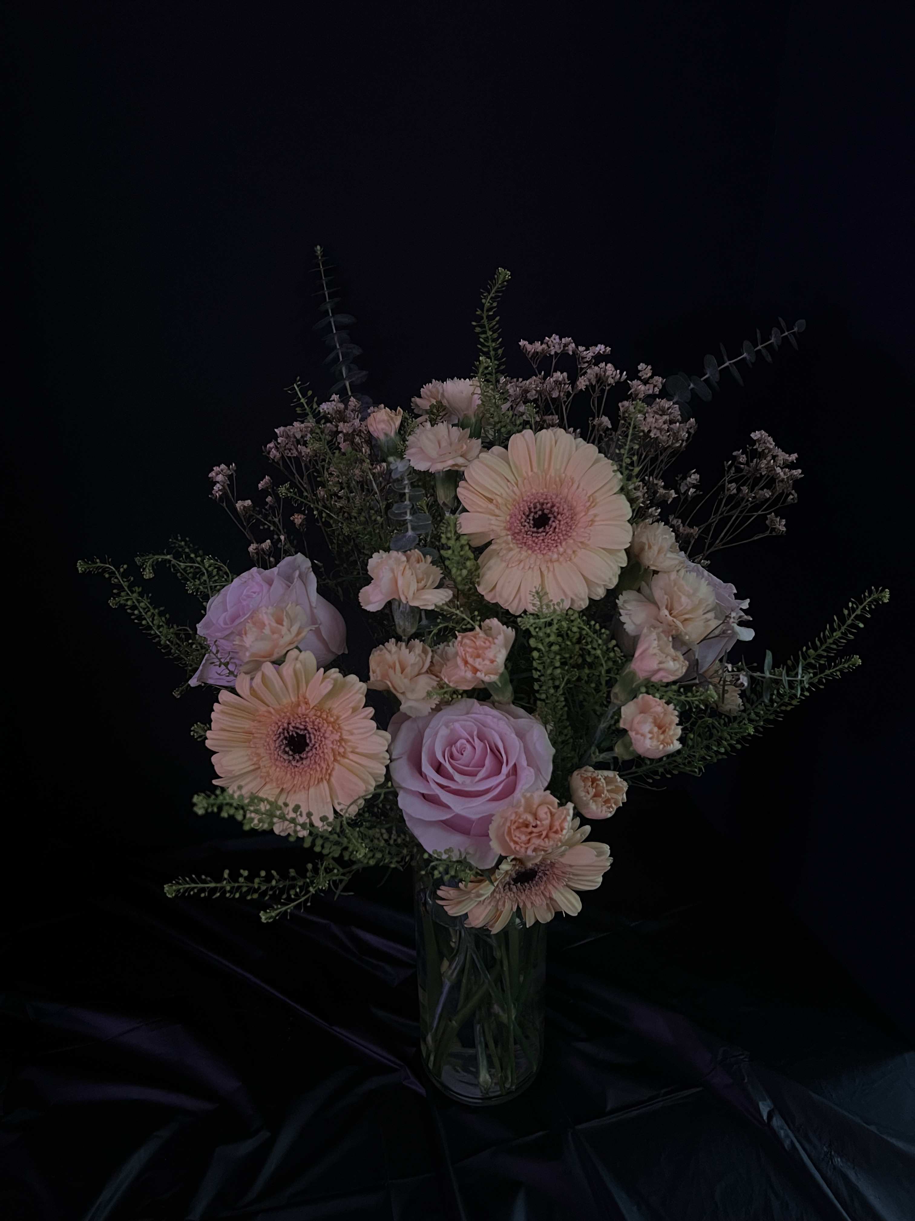 Sunny Daydreams  - Radiant blooms in shades of buttery yellow, ivory, and pale coral, echoing the warmth of a sunny day.