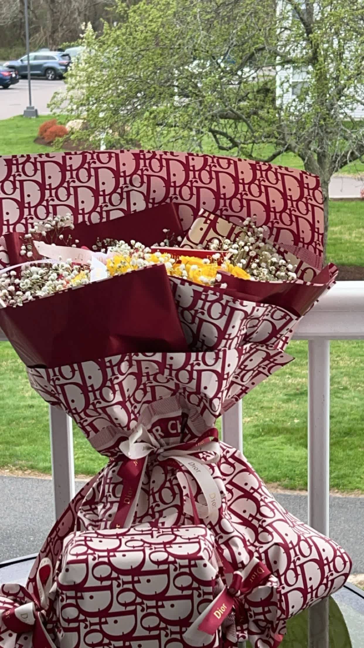 Roses - Red roses with stylish wrapping paper 