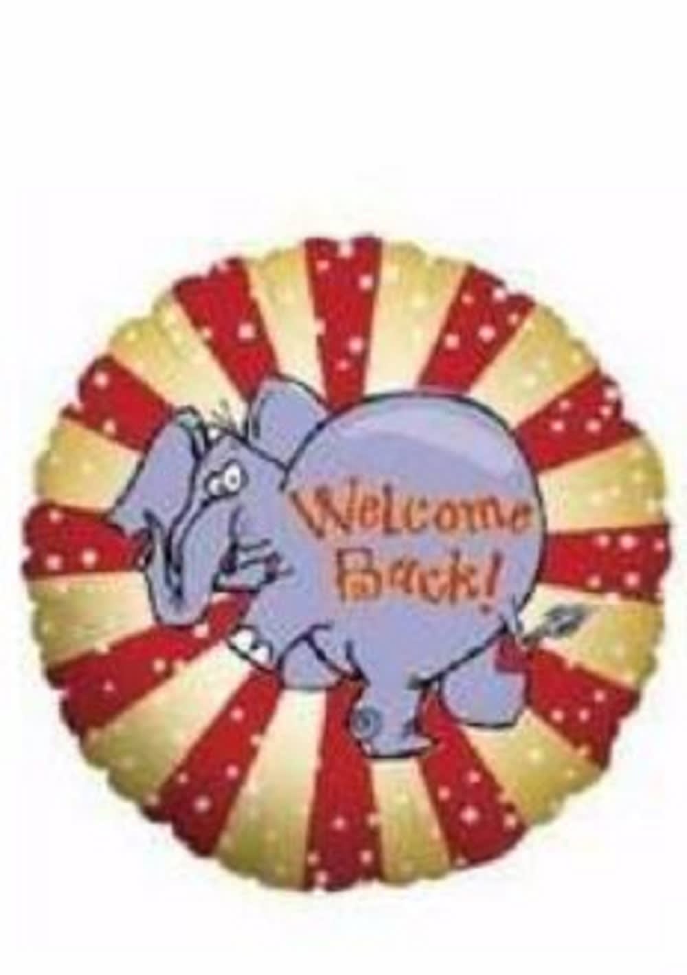 Welcome Back Balloon - 18&quot; welcome back helium-filled mylar balloon. Qty. 1  