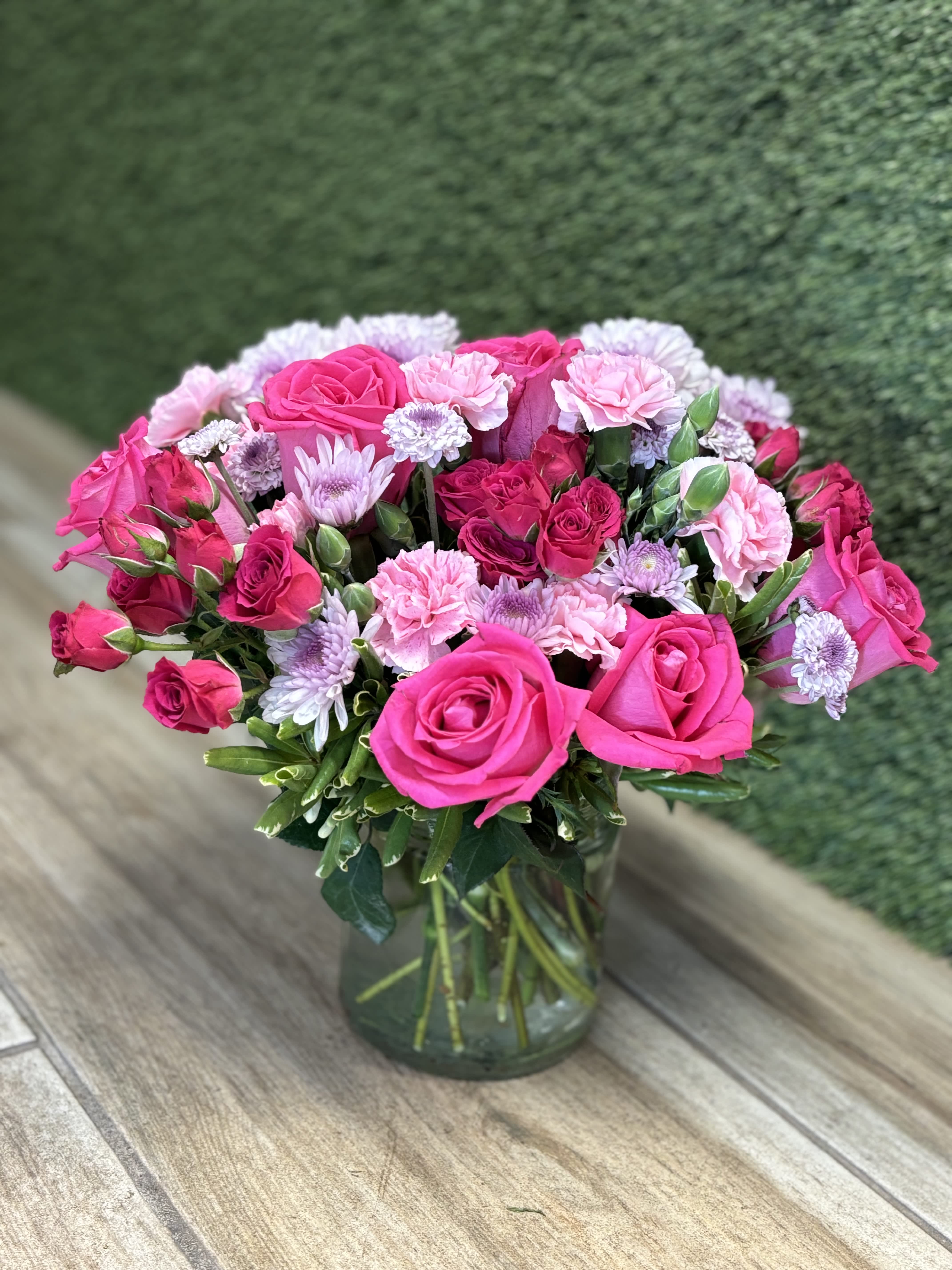 sweet as can be bouquet - Sweet Pink colors with a touch of lavender.