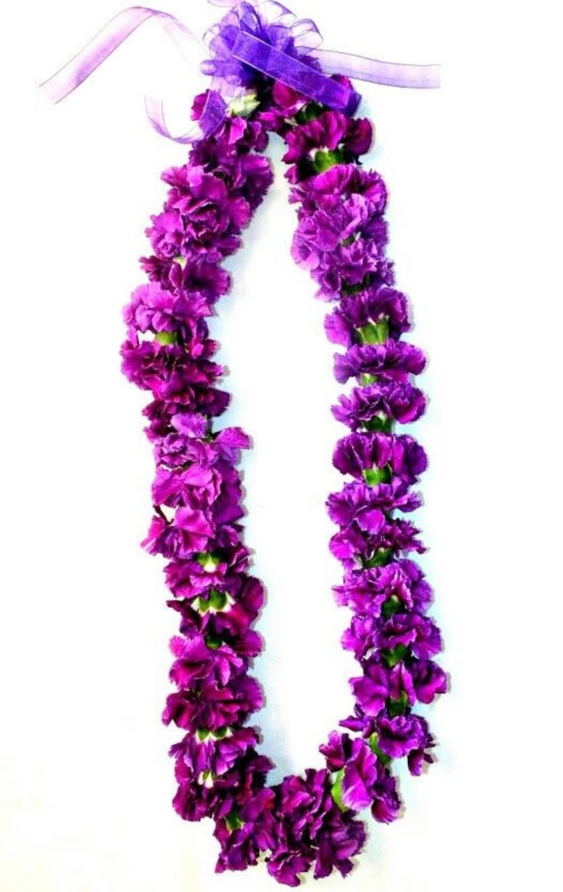Lei Lei - Dark purple mini carnation lei! Perfect for you BHS graduation.