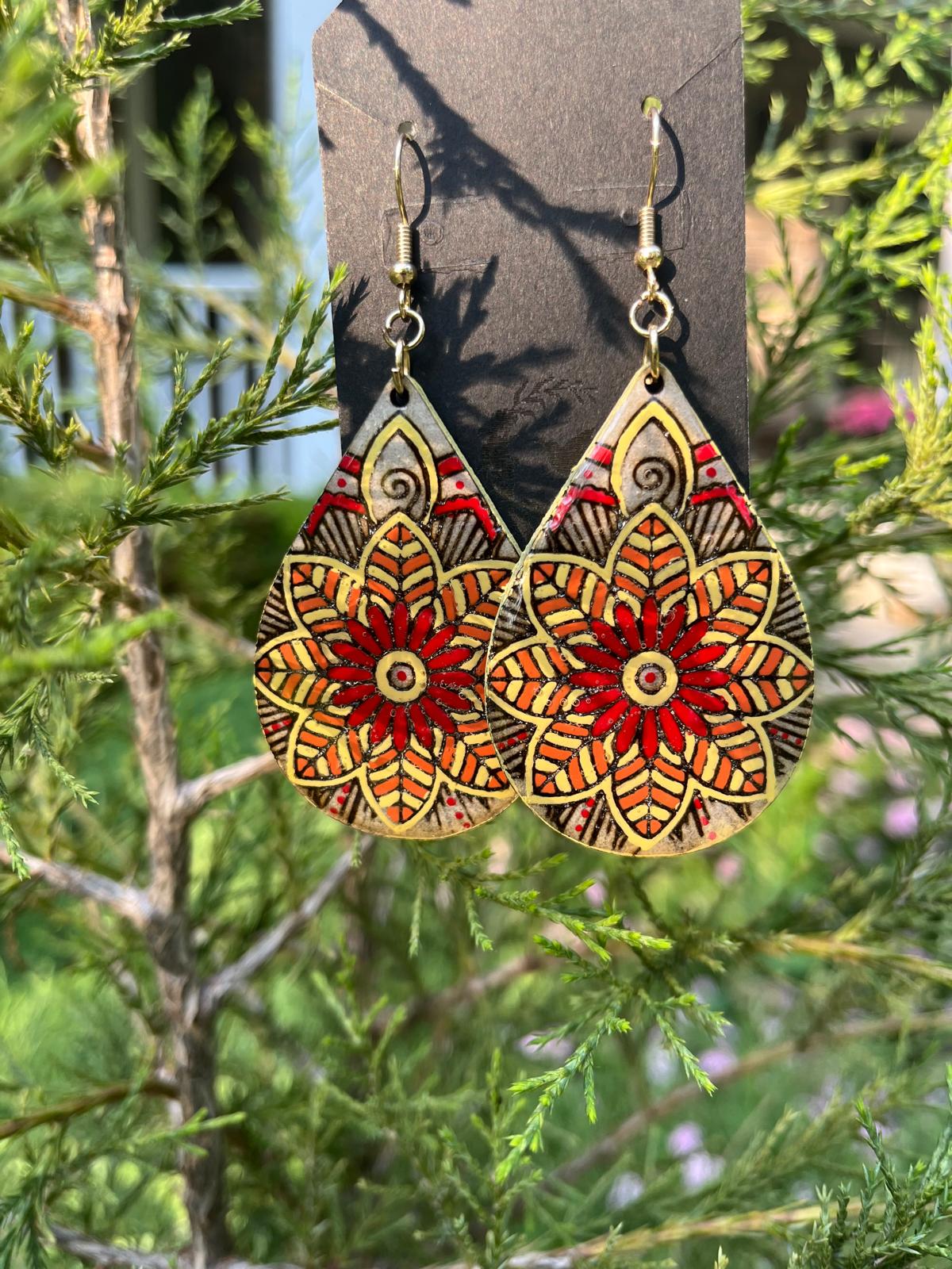 Mandala earrings deals