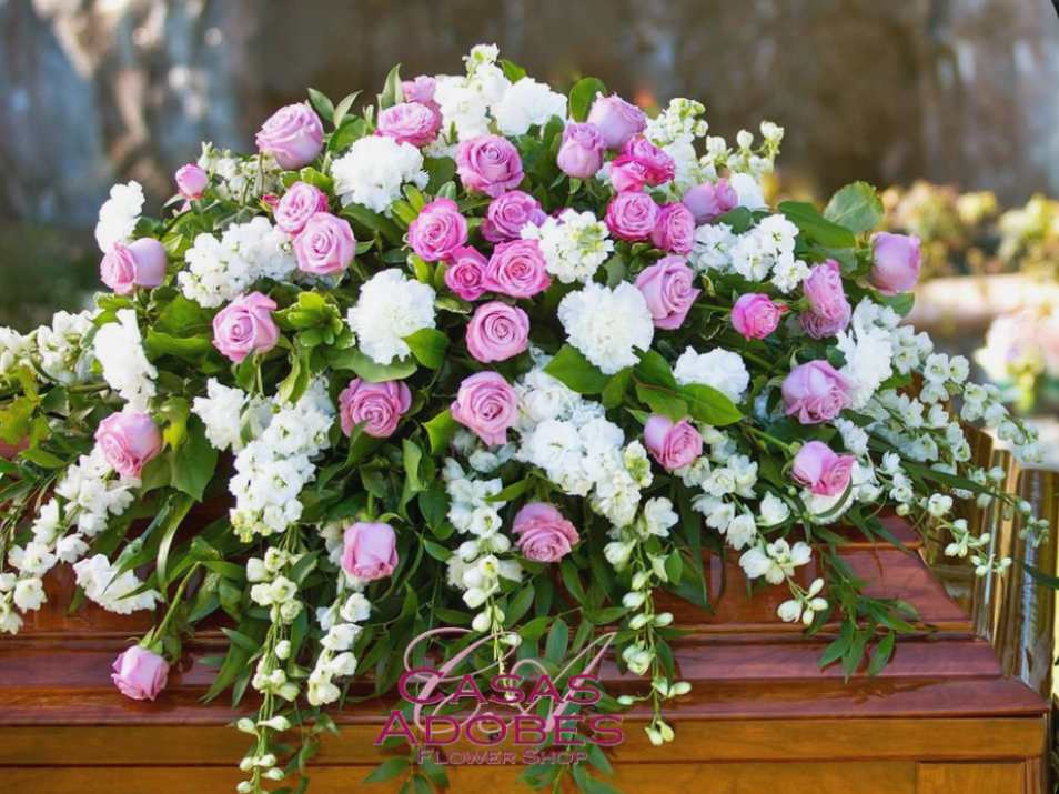 Pink and White Casket Pink and White Casket - 36" x 24"