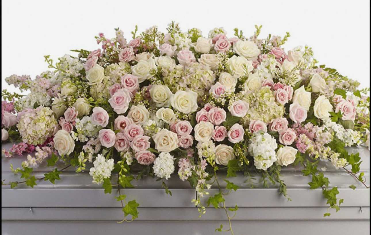 Rose Half Casket Rose Half Casket - 36"x24"
