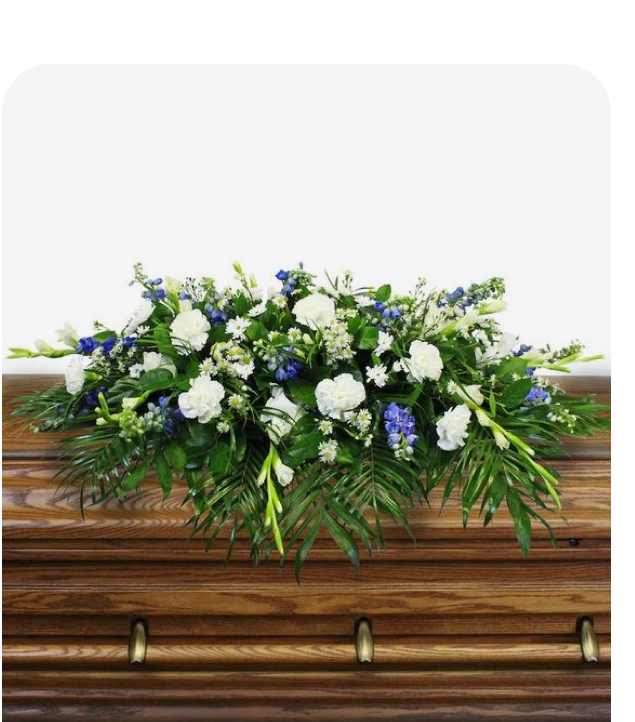 Blue and White Casket Blue and White Casket - 36"x24"