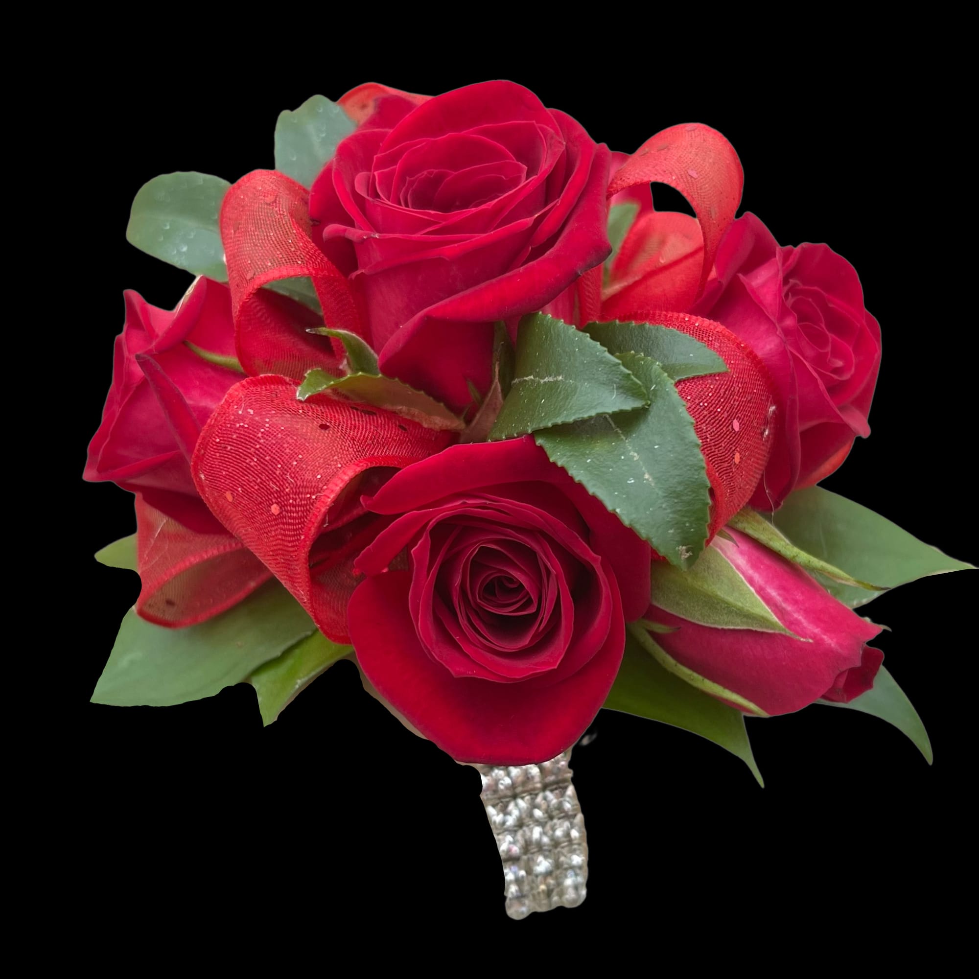Red corsage bracelet hotsell