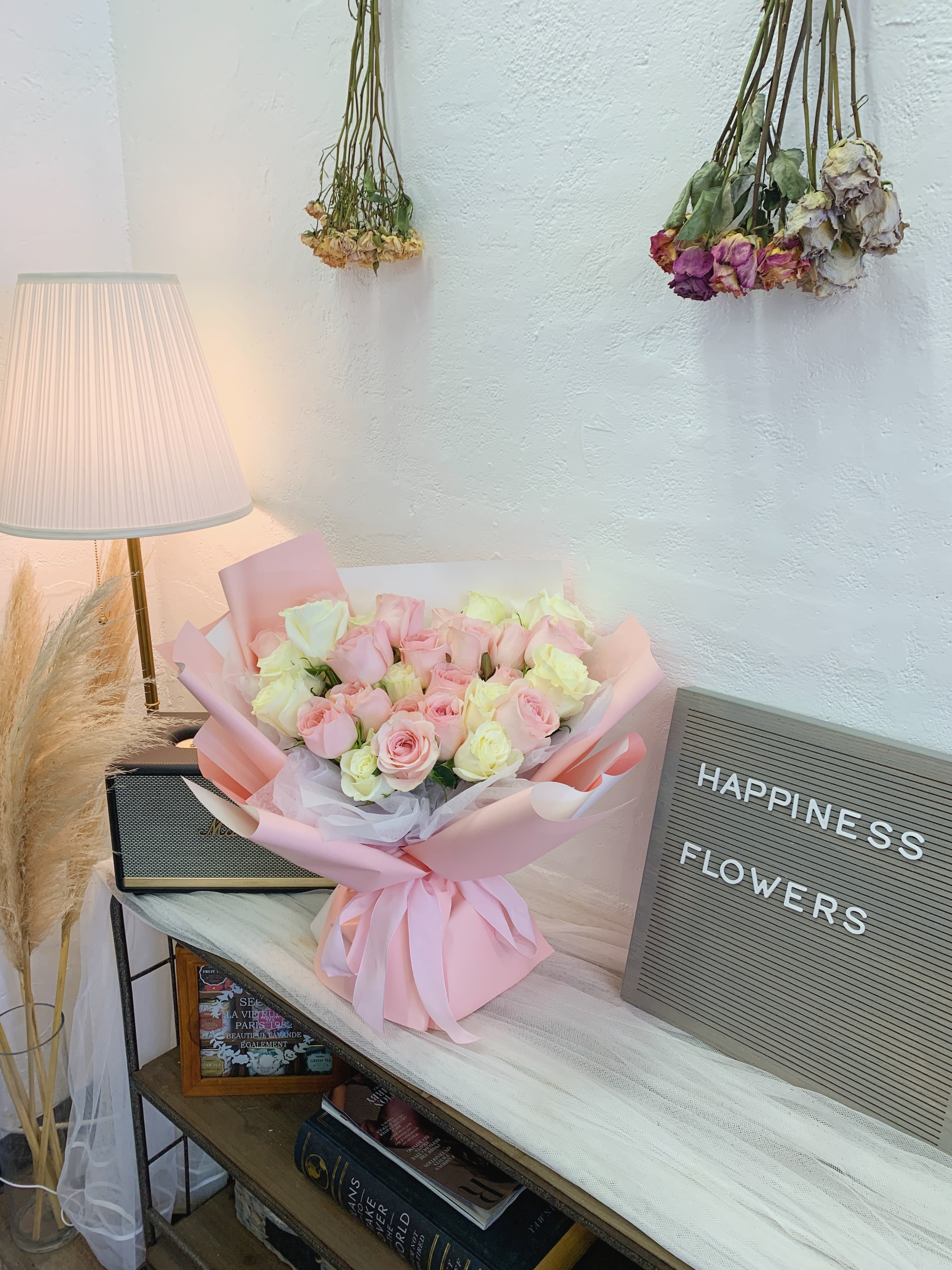 Pink and White Roses