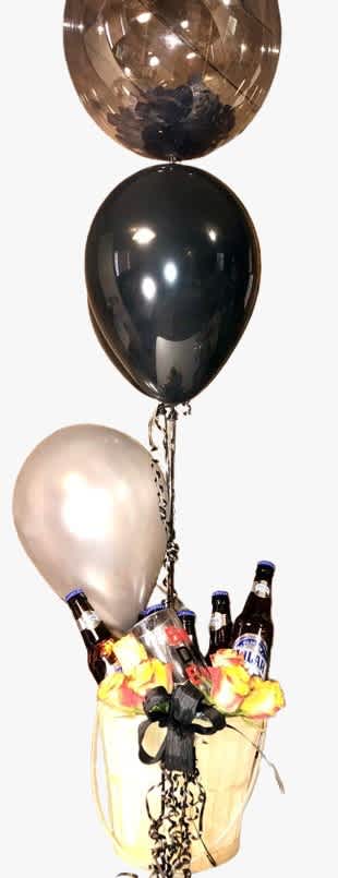 The best Father Basket The best Father Basket - This is a Basket with a mix of chocolates and beer with balloons. Especial for Fathers day or Valentines or any day special for a gentleman celebrations or congrats.