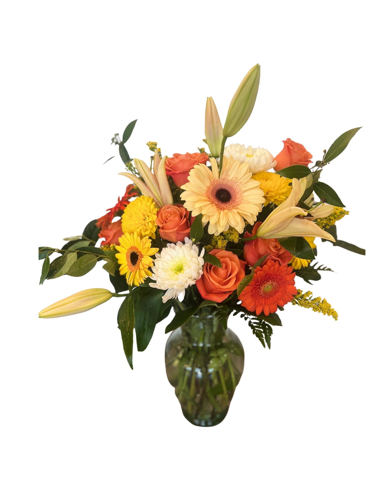 Gerber Daises Galore! Gerber Daises Galore! - A beautiful arrangement of Gerber daises and more! Will include 9 stems and fill in a vase