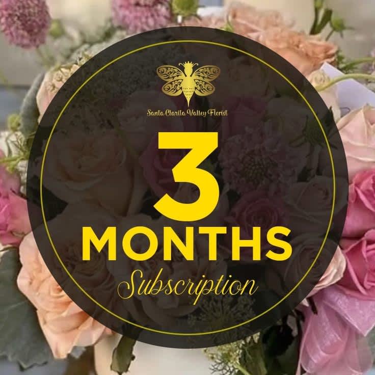 Monthly Flower Subscription - 3 Months - All subscriptions include delivery. Paid ahead of time based on the length of subscription purchased. Upgrade to Deluxe or Premium for more stems. Perfect for treating yourself, gifting, and housewarming.  Flowers will be delivered on the 15th of the month.