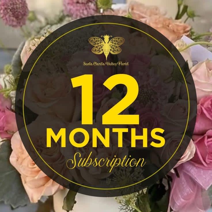  Monthly Flower Subscription - 12 Months - All subscriptions include delivery. Paid ahead of time based on the length of subscription purchased. Upgrade to Deluxe or Premium for more stems. Perfect for treating yourself, gifting, and housewarming.  Flowers will be delivered on the 15th of the month.