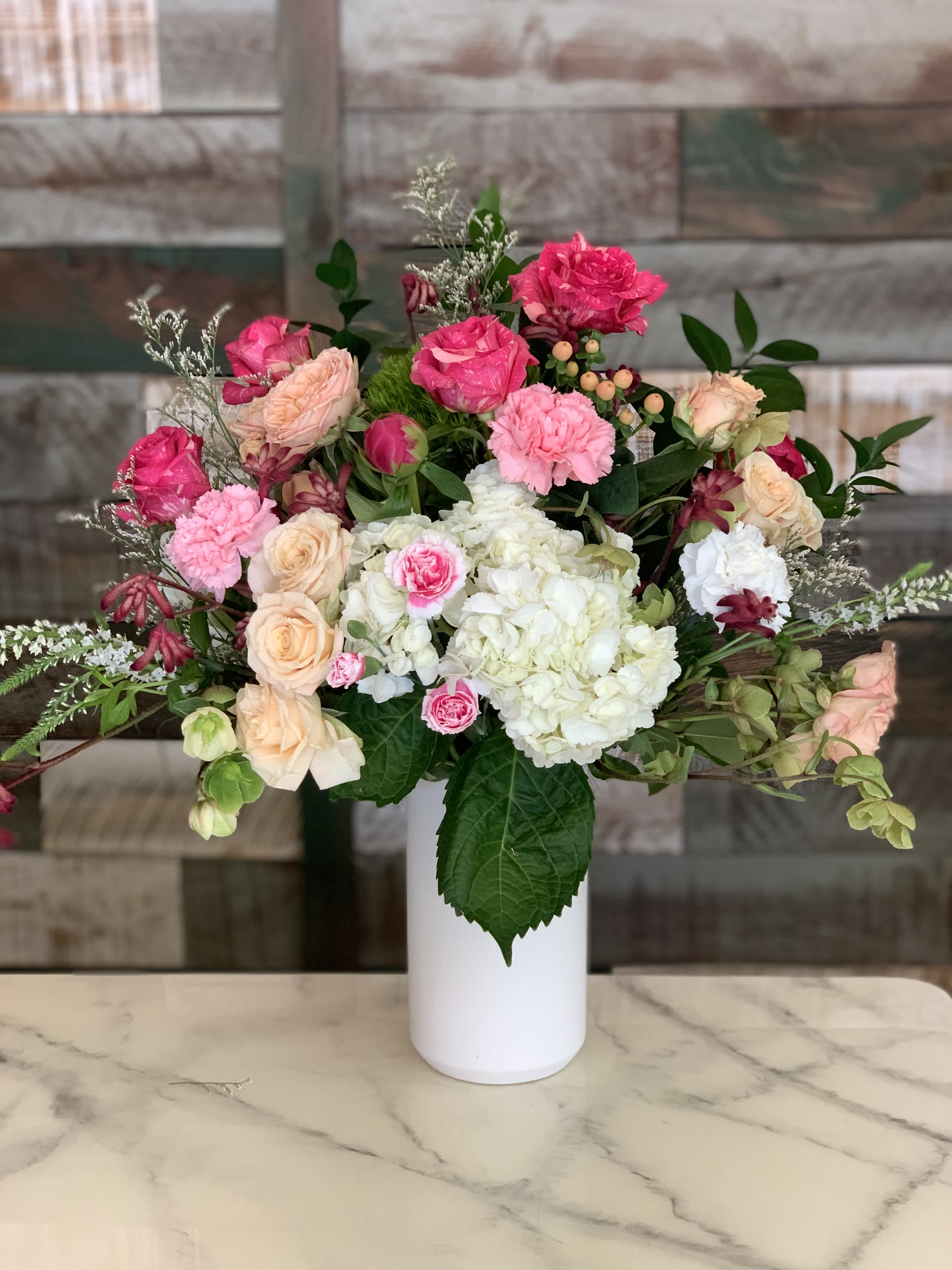 Pandora Pink and White in Atascadero CA 805 Flowers