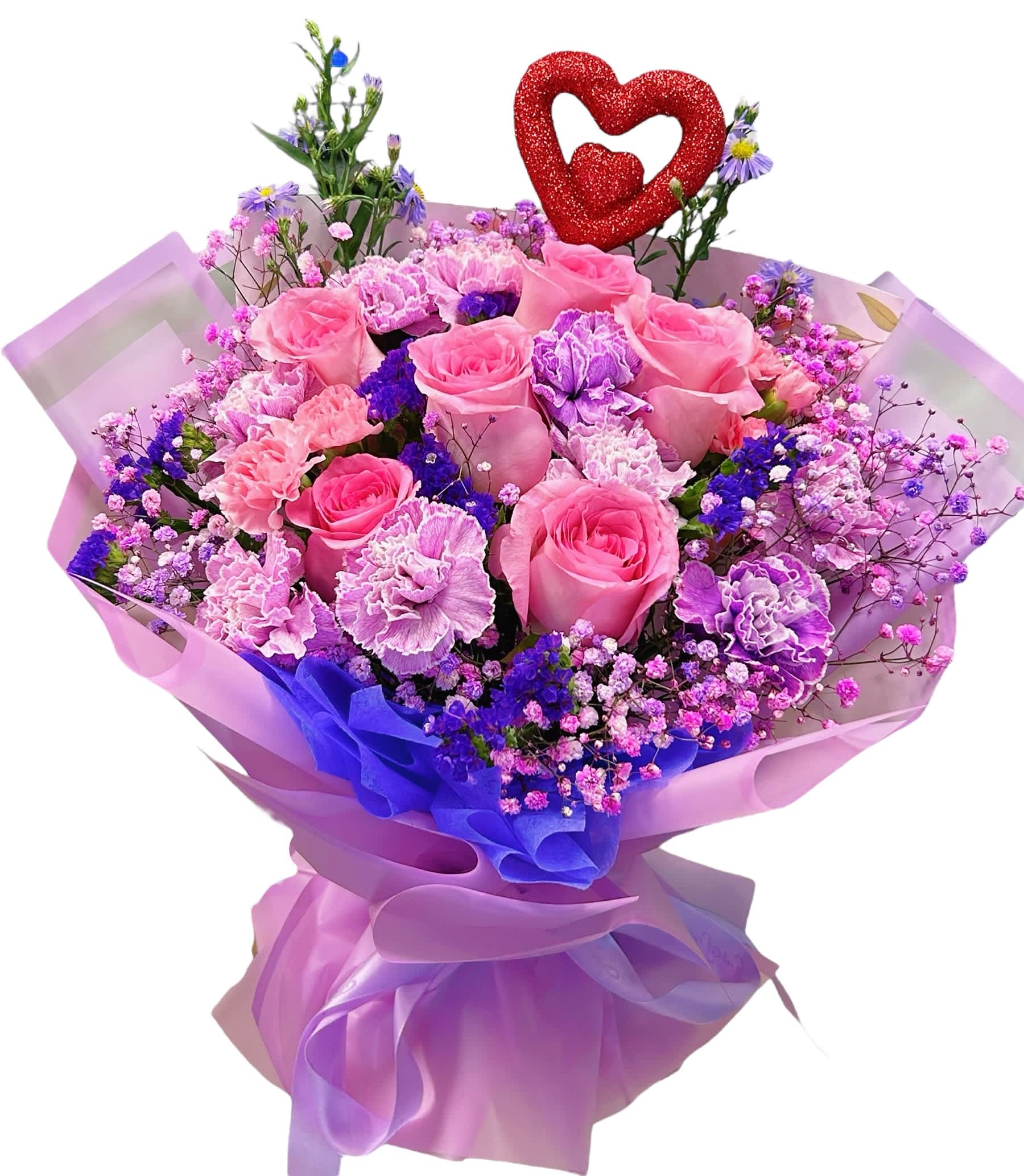 Purple World - Our flower have Fresh Floral Foam, no need vase no need add water ,floral foam can help extend the life of your fresh floral flowers . Don’t  unwrap it .