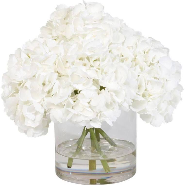 Elegant Hydrangea Vase - Vase of hydrangeas... white, blue. or green 