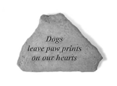 Dog Leave Pawprints Stepping Stone - 5.25&quot; X 3.75&quot; Dogs Steppingstone made by Kay Berry.  Made in the USA