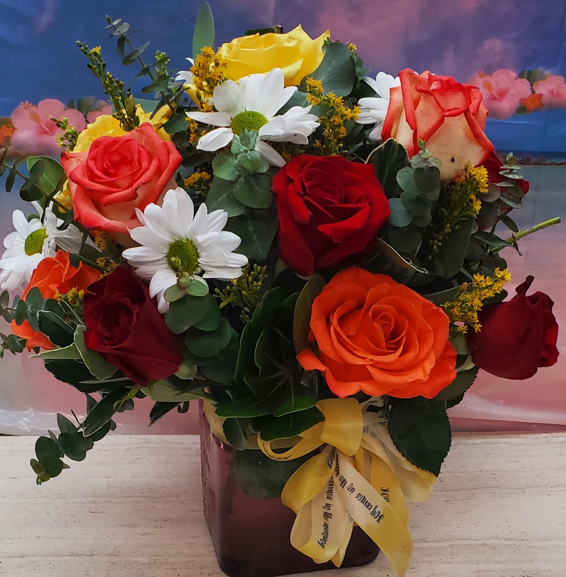 Joy of Roses Joy of Roses - Together, these flowers create a captivating bouquet that exudes both elegance and simplicity, perfect for brightening any space with its natural beauty and charm.