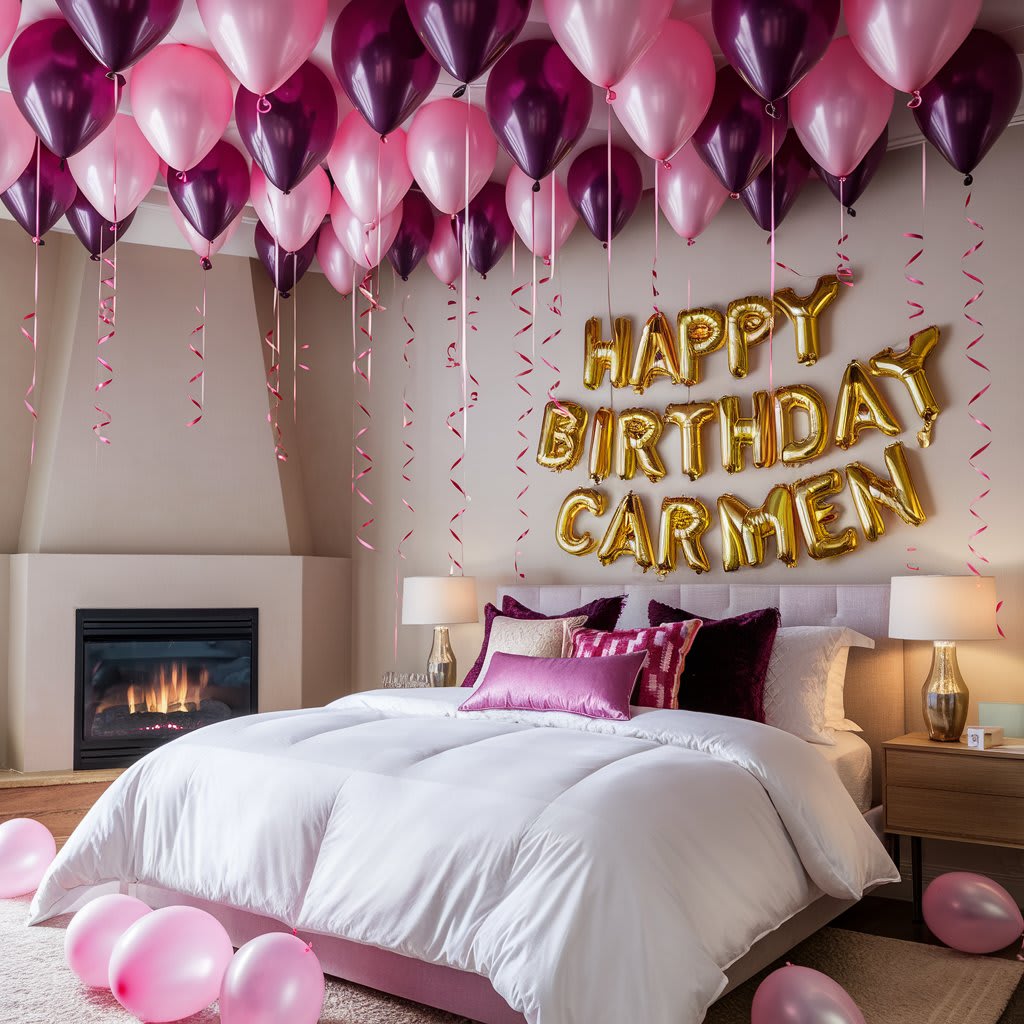 Room Decorated for a Birthday Room Decorated for a Birthday - Balloon and and Decor in the room