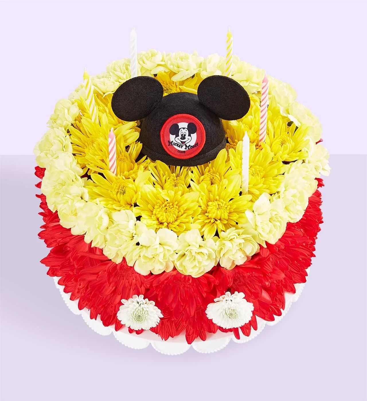 Mickey Mouse Disney Cake  - Disney Mickey Mouse floral cake 