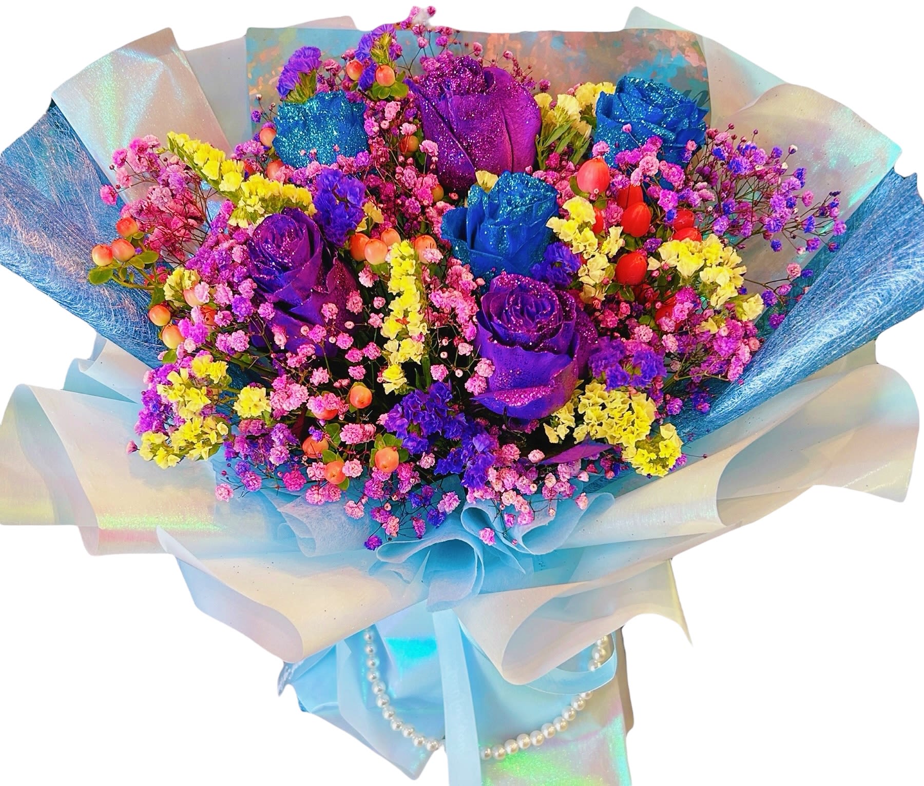 Special Glitter Rose - Our Bouquet Have Flower Foam Inside No Need Add Water 