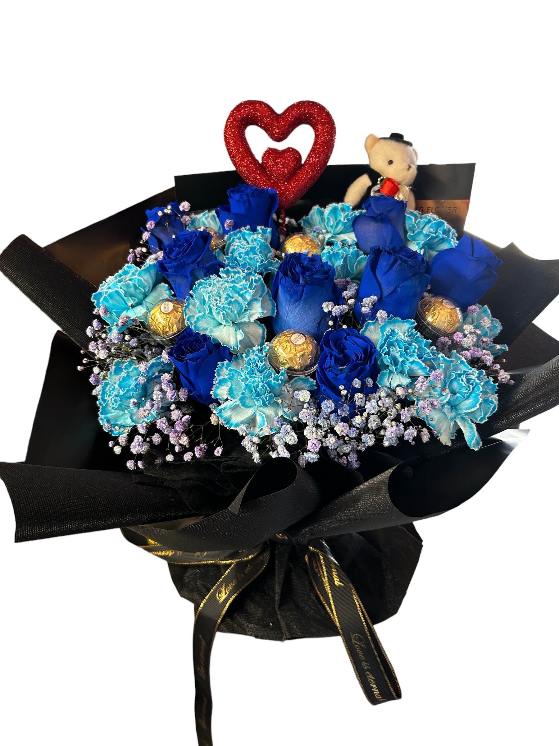 Blue Rose For U - Our flower have Fresh Floral Foam, no need vase no need add water ,floral foam can help extend the life of your fresh floral flowers . Don’t unwrap it .