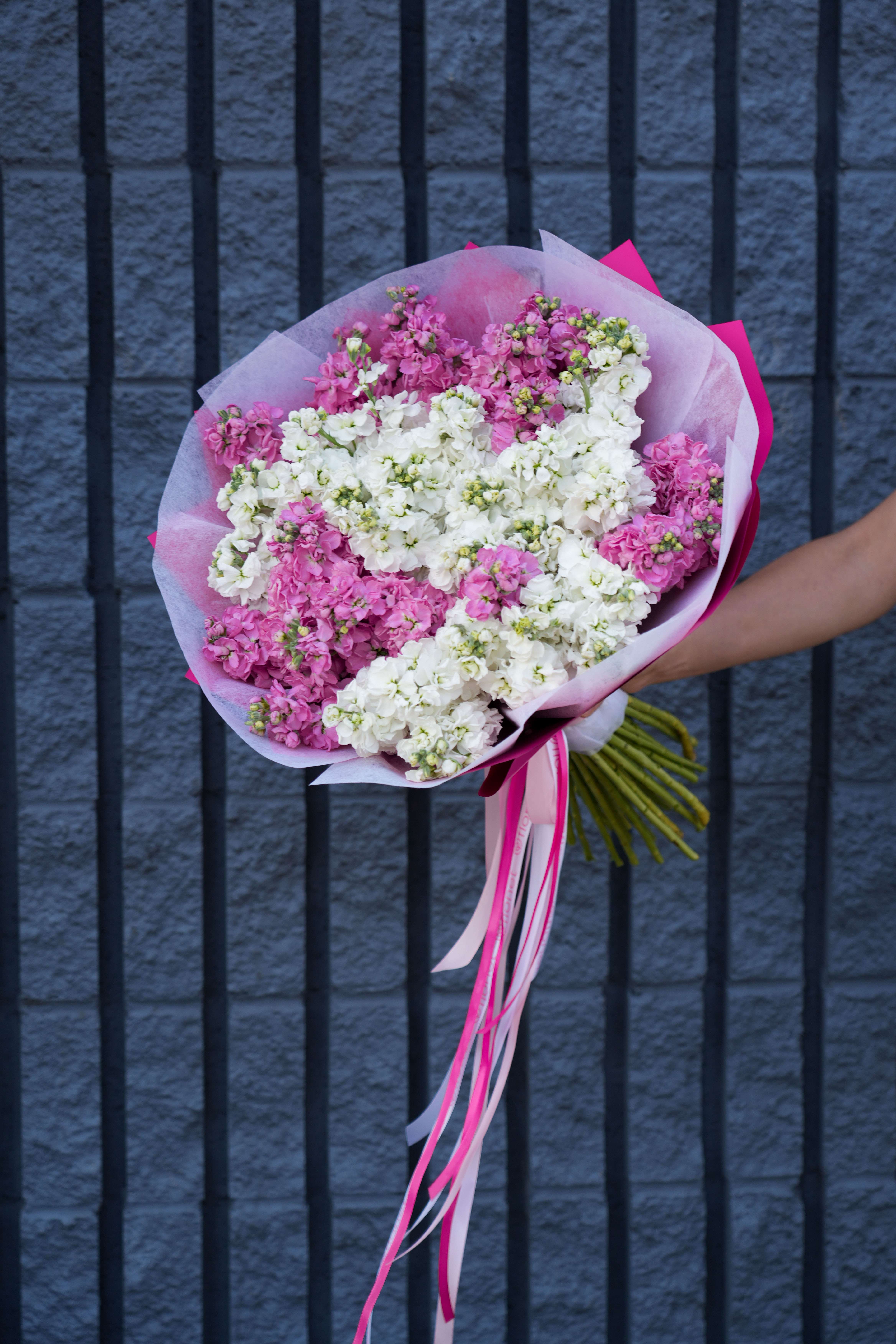 Bouquet Mate Bouquet Mate - Bouquet out of matthiola flower, standard size-50 stems