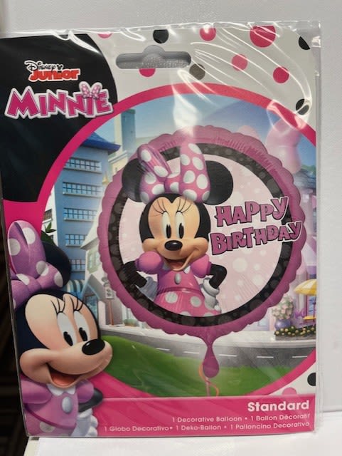 Minnie Mouse happy birthday helium balloon - The perfect balloon for anyone's birthday! FOIL WEIGHT NOT INCLUDED! 