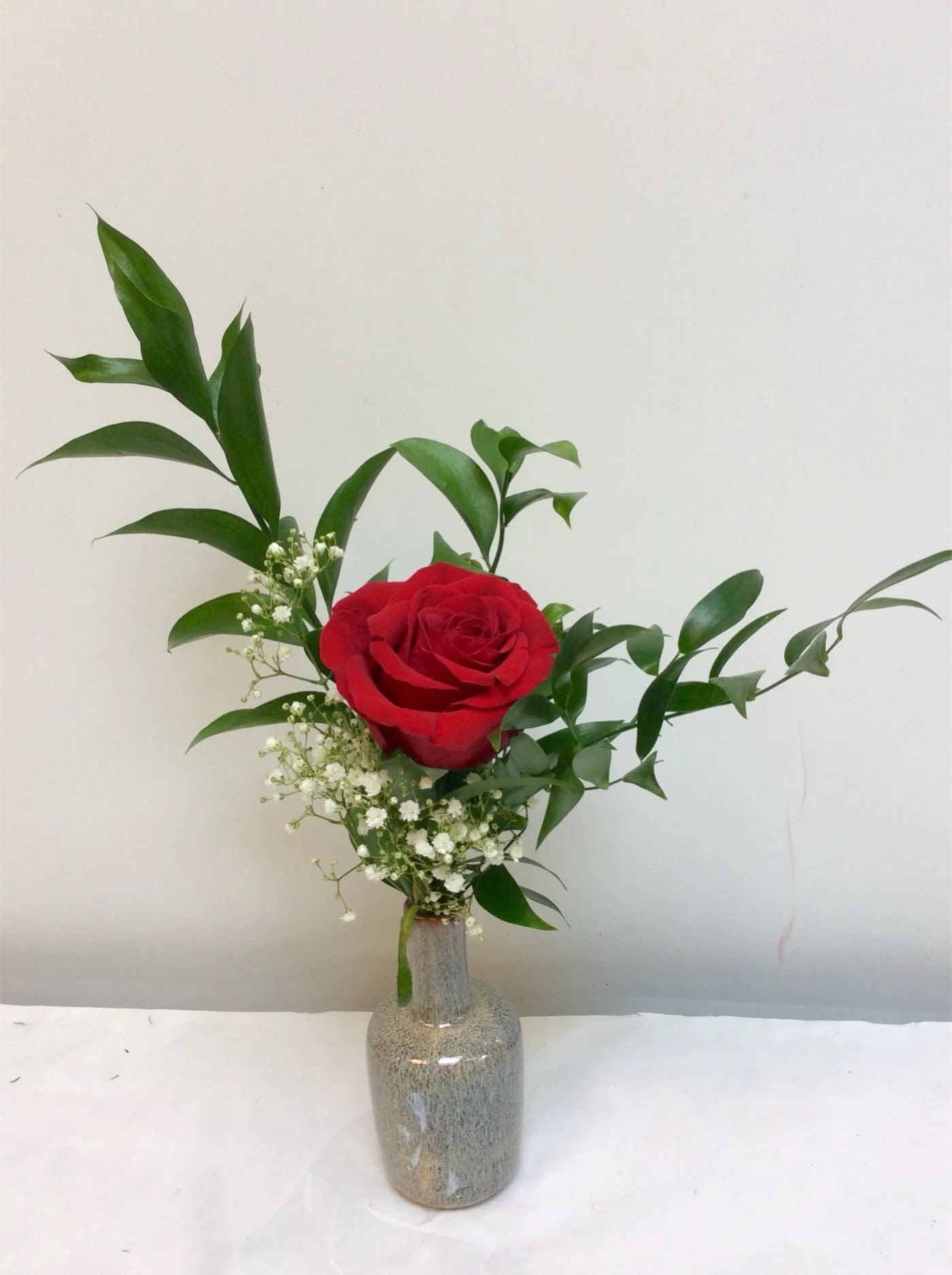 i love you - Quintessential &quot;i love you&quot; single red rose in a bud vase.  