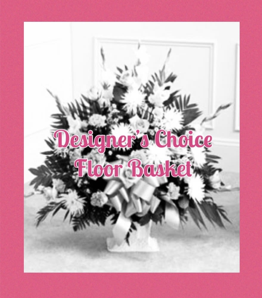 Designers Choice Funeral Floor Basket - Traditional floor basket using the freshest flowers available.