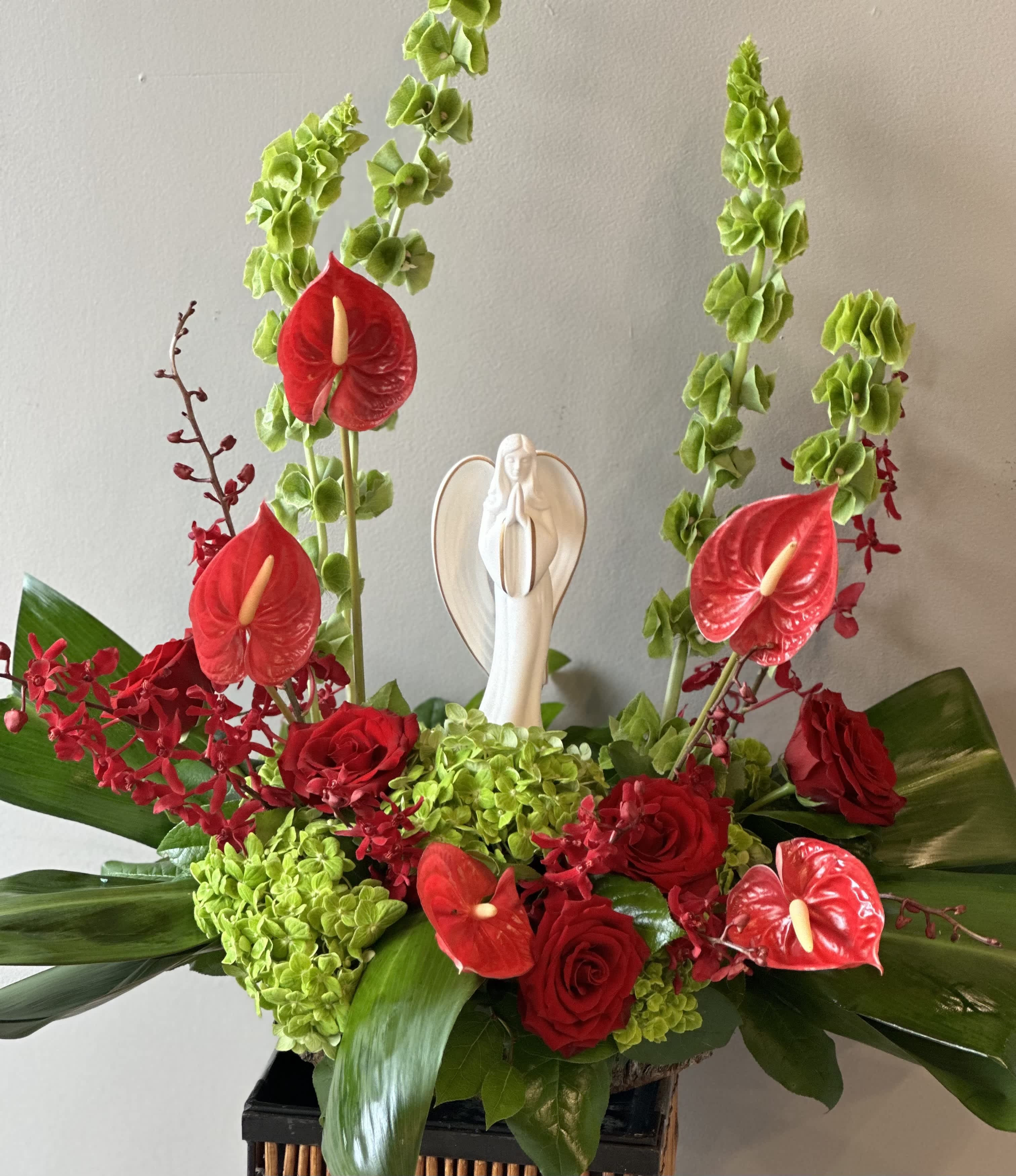 Beloved Urn Piece Beloved Urn Piece - *Notice Must Be Given Prior To Placing Order To Ensure All Flowers Can Be Included* * Angel Displayed Can Be Replaced With Urn*