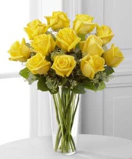 Yellow Roses Yellow Roses - 12 Yellow Roses arranged in a vase. Just perfect !