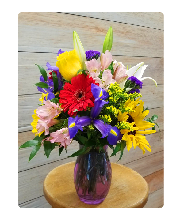 My Precious My Precious - Express your love with this beautiful mix arranged in teardrop lavender vase.