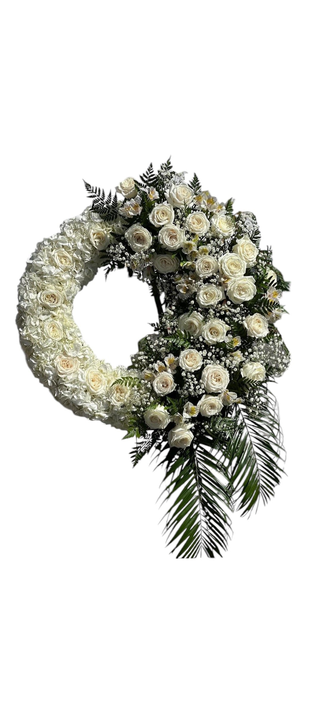 All white Sympathy Wreath All white Sympathy Wreath - 24 in All white Sympathy Wreath