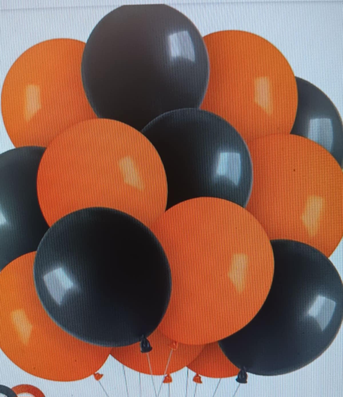 25 Halloween Balloon Bouquet 25 Halloween Balloon Bouquet - 25- 2in helium filled black and orange party balloons