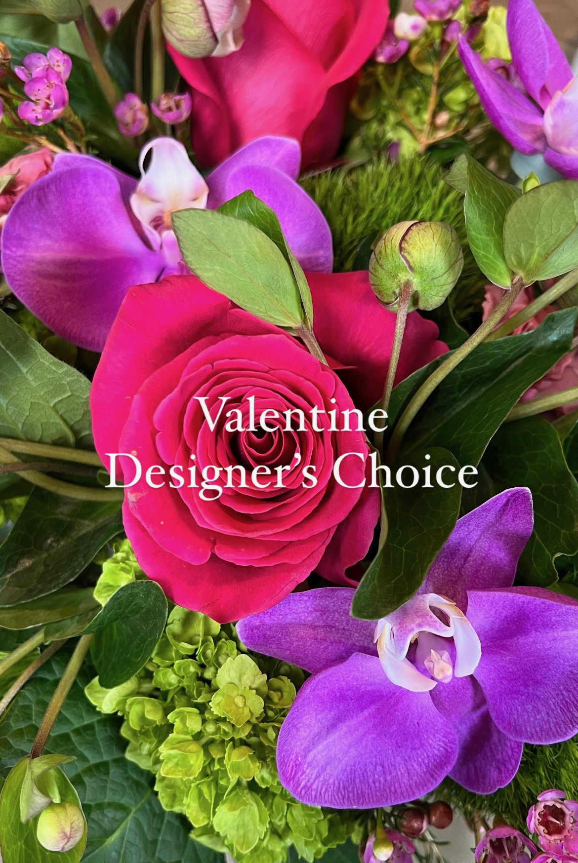 Designer's Choice - Valentine's - One of our designer's will create a one of a kind arrangement using our freshest blooms.