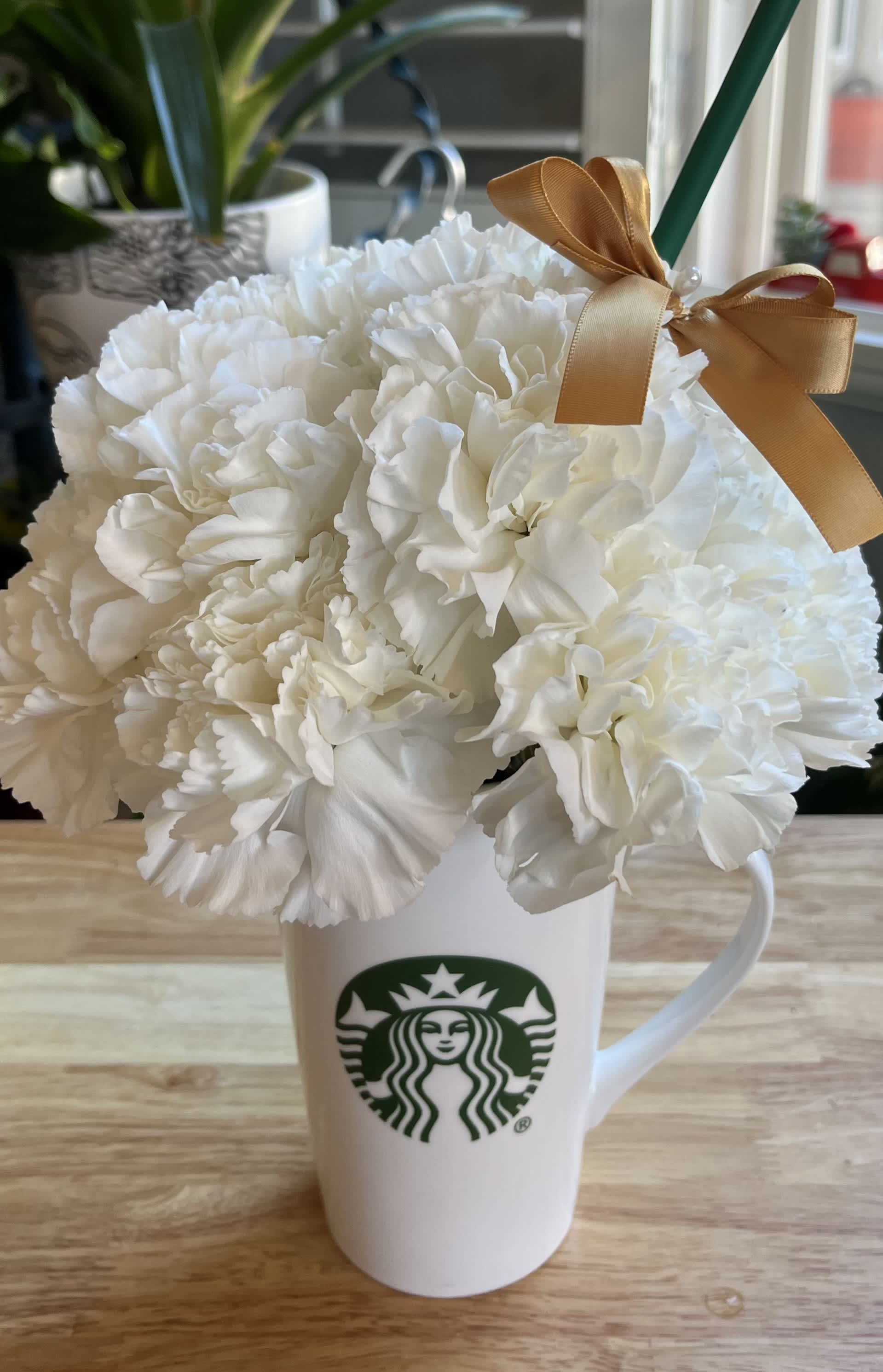 Starbucks mug - White carnations 