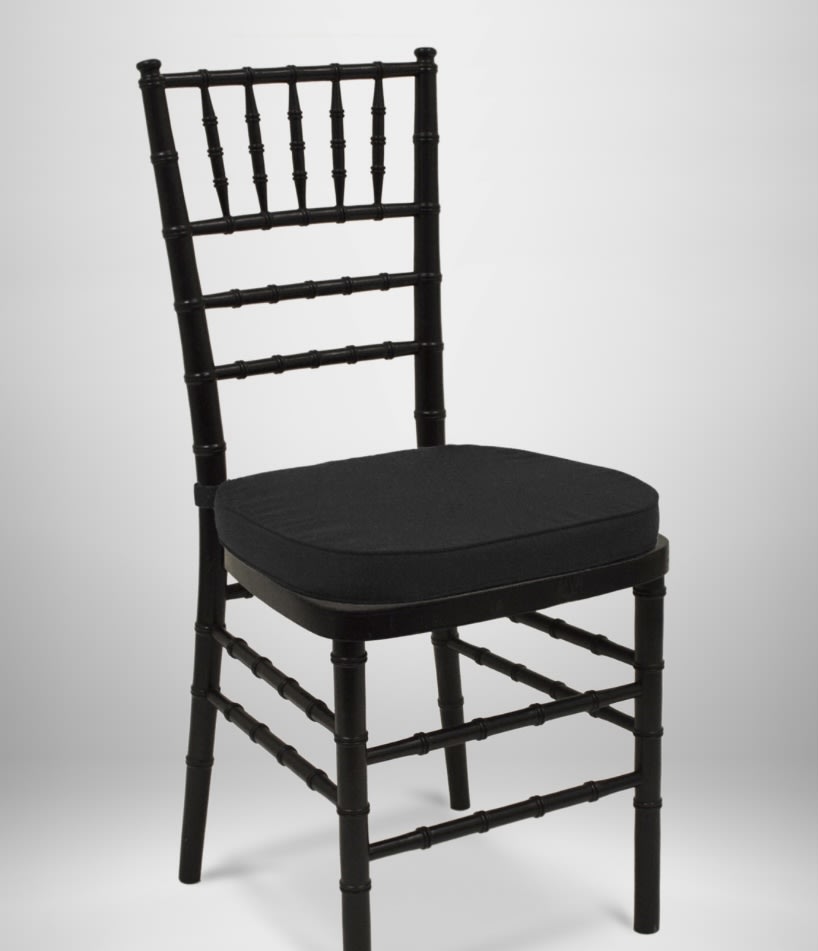 RENT Black Chiavari Chair - RENT ONLY - Price does not include delivery/pick up charge  Includes chair pad rental