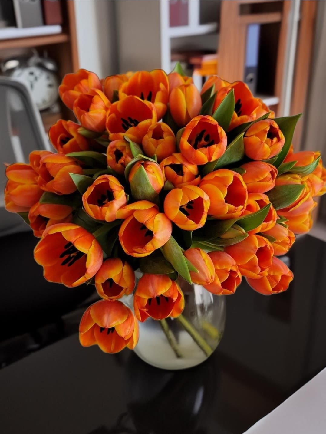 Orange Tulips  - If you want to express your most tender feelings, then, by the way, a bouquet of orange tulips is perfect, because white buds, opening, say: Look into my heart.   