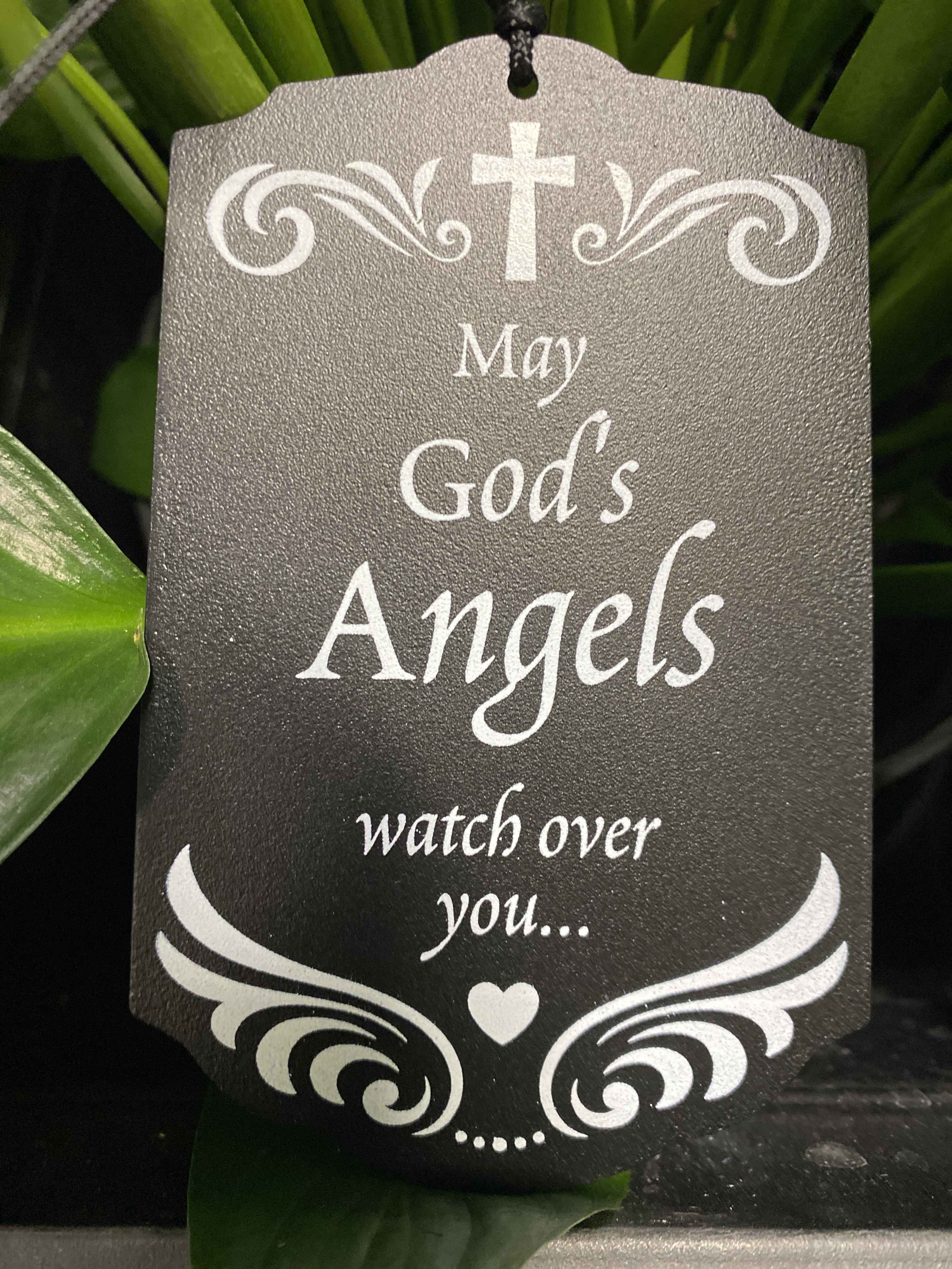 May God’s Angels watch over you… - Wherever you go, whatever you do, God‘s angels watch over you   wind chime 39 &quot;Long