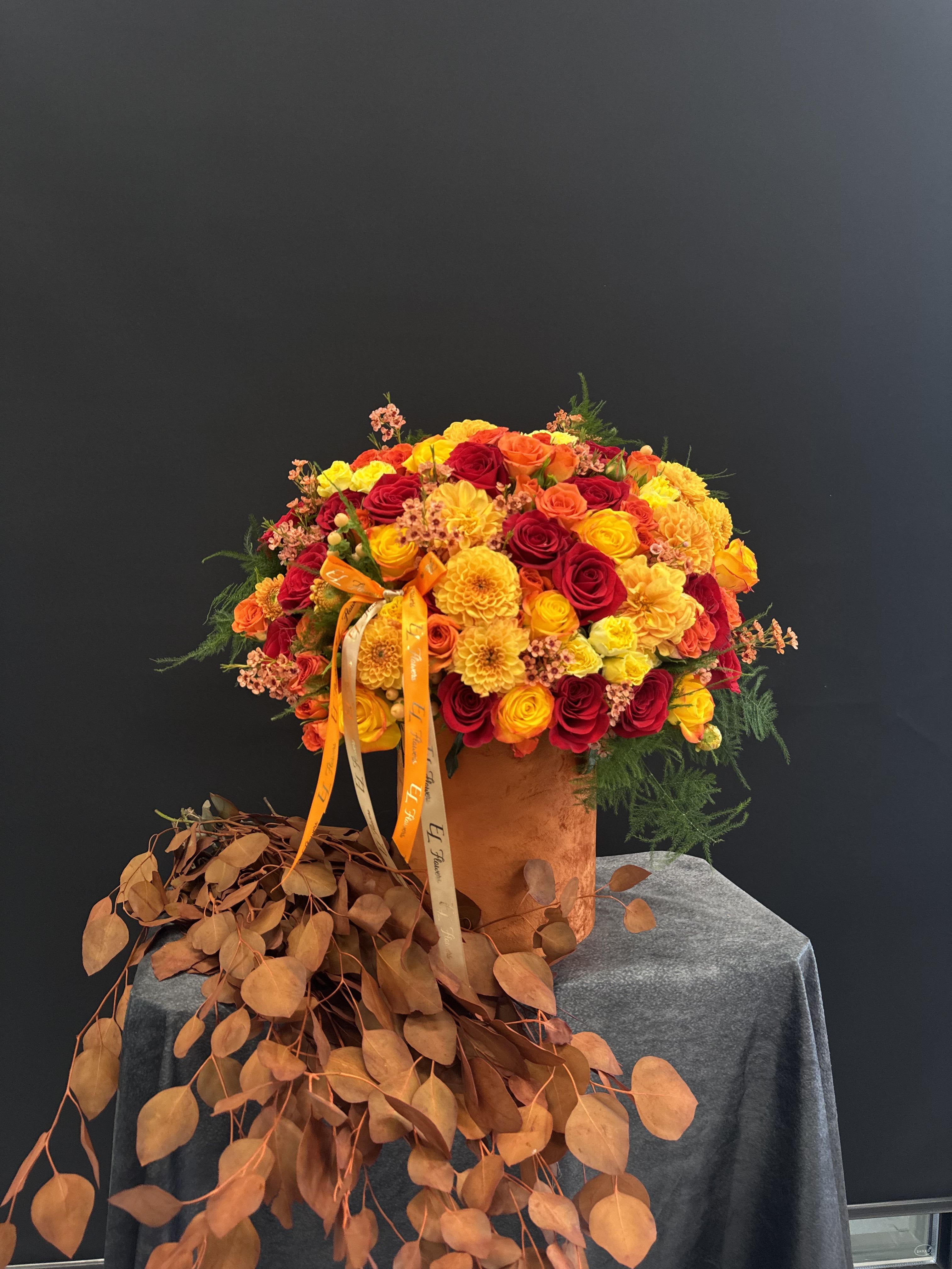 Autumn box - Autumn orange box with autumn mood