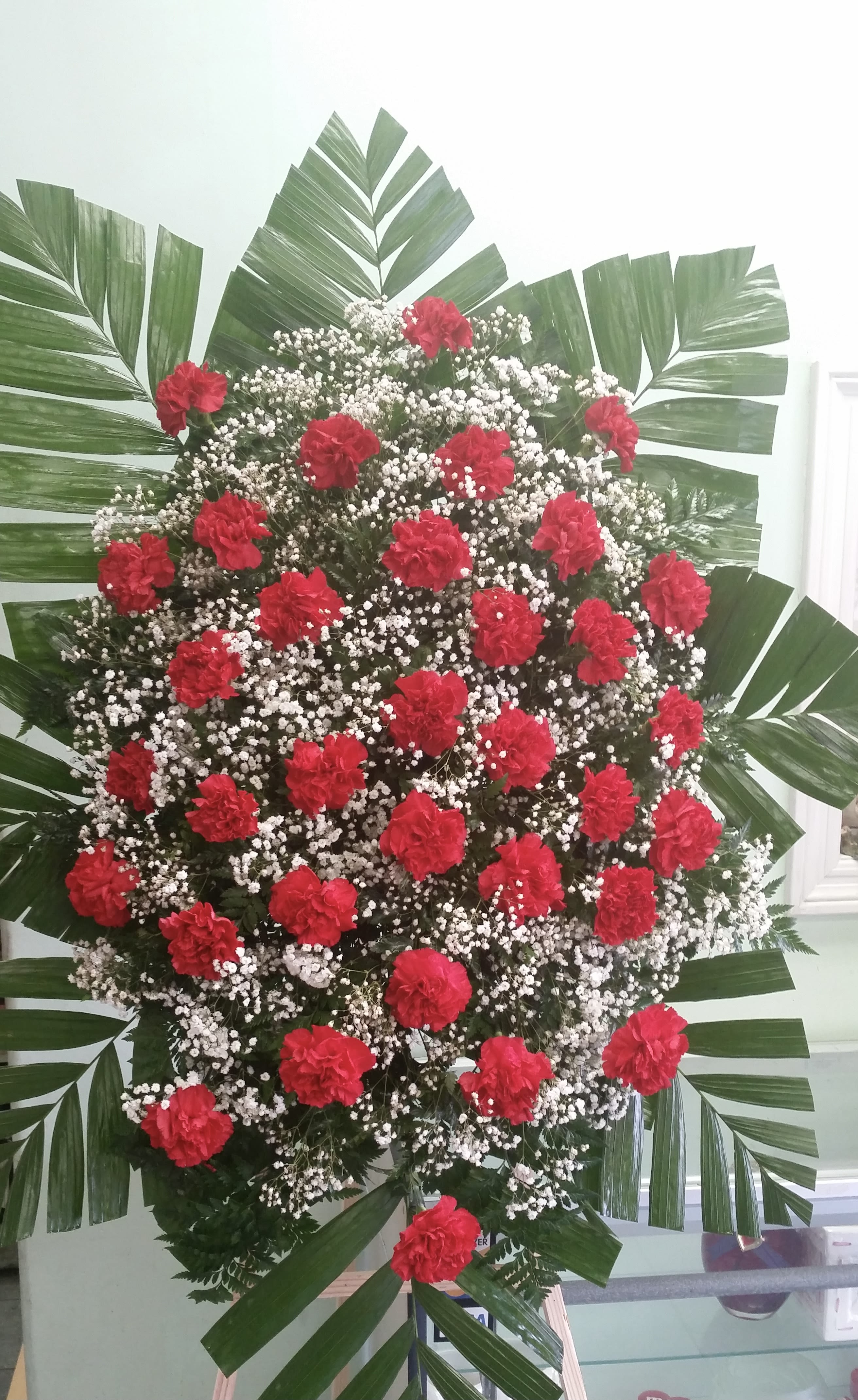 Red Carnation Spray  - Spray with red carnations.