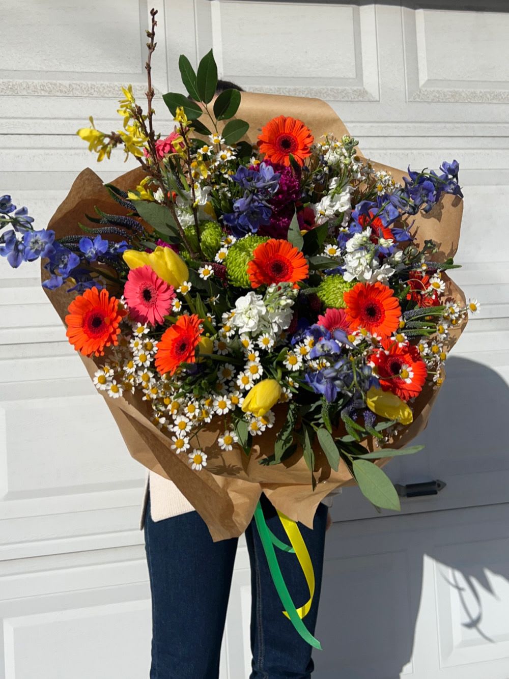 Astra Astra - Beautiful bouquet full of Delphinium, Gerberas, and other mixed flowers