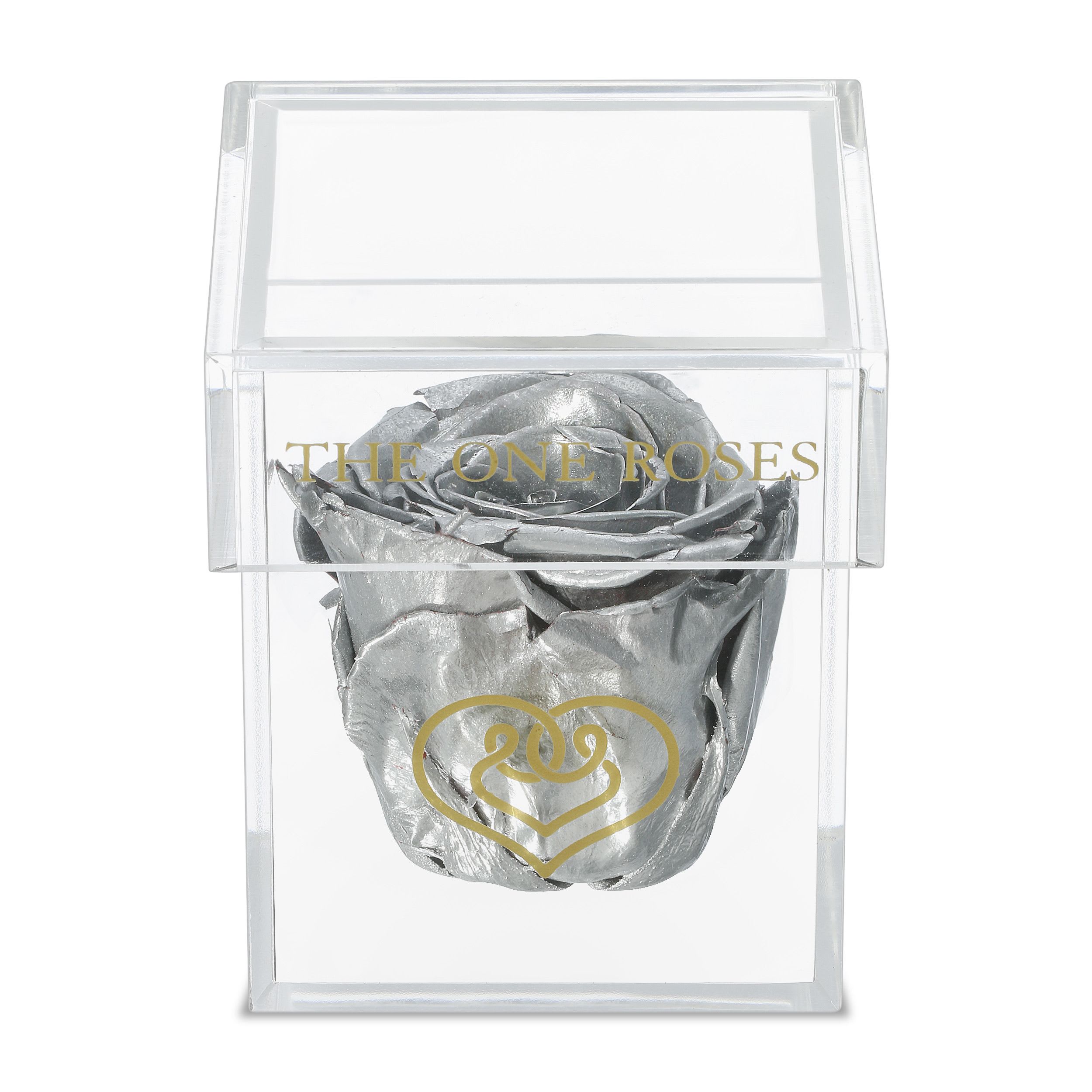 Opaque | Single Rose Box | Metalic Silver Rose Opaque | Single Rose Box | Metalic Silver Rose - Introducing the newest addition to our collection - "The Opaque Rose boxes".  Available in 2 different designs, with the most beautiful longest lasting roses.  With a wide array of color selection, you will be sure to find their favorite color.  Elegant in its solitude, these roses will last years as a testament to your love. The perfect accessory to a beautiful ring when the moment is right for a proposal with our single box.