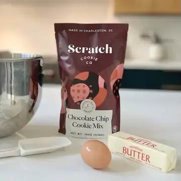 Chocolate Chip Cookie Mix - About this product  SCRATCH Cookie Co.  Make room in your pantry for our beloved Chocolate Chip Cookie Mix! Made with dark chocolate and sea salt--- these cookies are a fan favorite. With thoughtfully-selected ingredients with easy-to-follow instructions, our mixes offer convenience without compromising quality or proper techniques. Makes 22-24 cookies. 