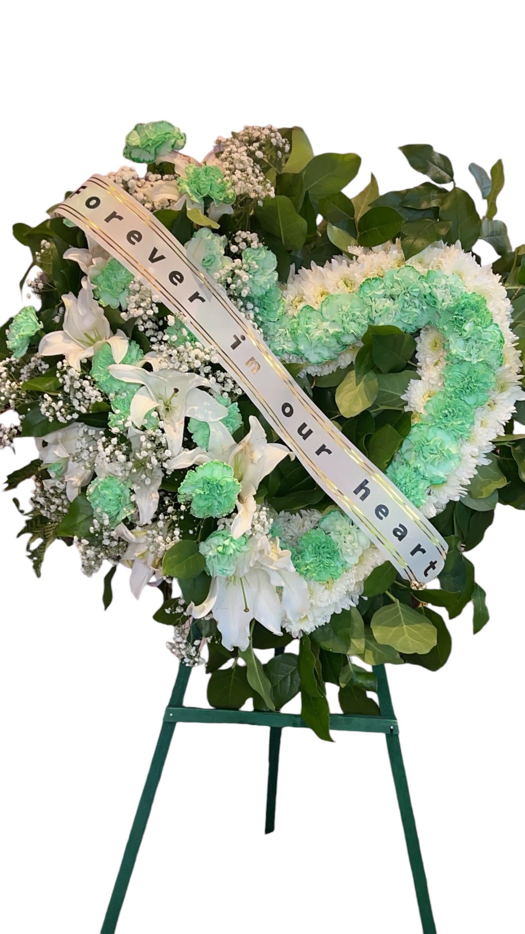 Green Fairy - Fresh Flower Sympathy Spray Flower Stand  Size Small Is 25”-26” Medium 27”-28” Large 30”-31”  If You Like Other Color Can Let me Know  We Can Change Any Color You Like  We Can Help You Make Banner For Free  Free Delivery Bay Area Ca    Any questions can text me or make schedule Delivery 707-914-8106