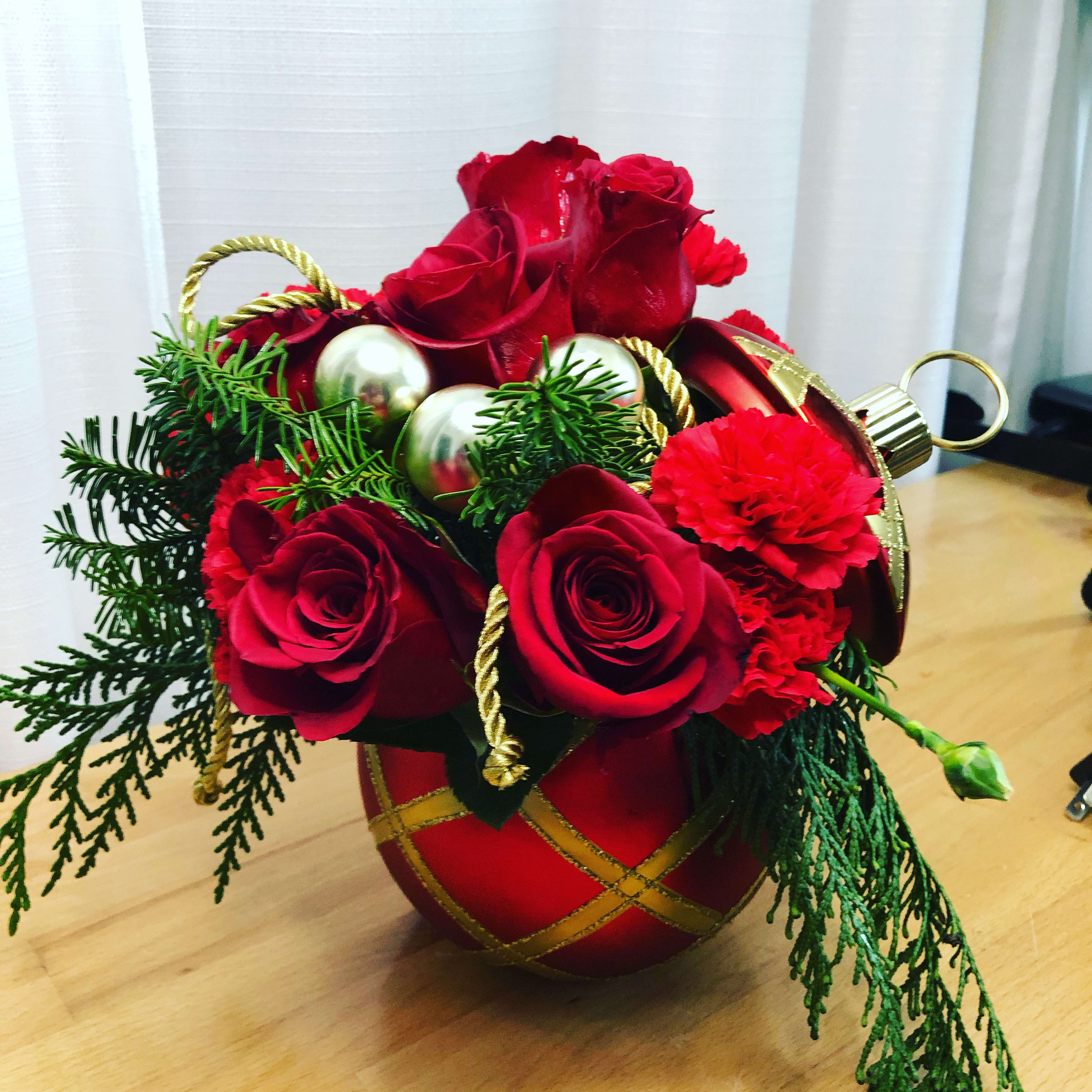 Christmas ornament  - Red and gold