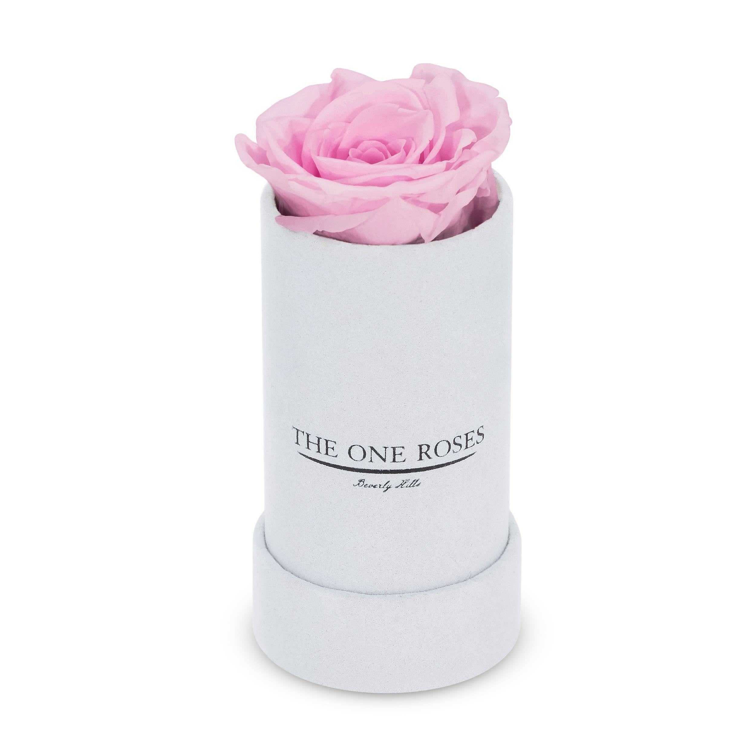 Suede Single | The One White Box Lilac Rose Suede Single | The One White Box Lilac Rose - Keep it simple with one single preserved rose that sits perfectly in its own suede box. Elegant in its solitude, this single rose will last for up to five years as a testament to your love. The perfect accessory to a beautiful ring when the moment is right for a proposal. Pick your rose color and order it today.   PRODUCT CARE Keep away from water and direct sunlight. Your roses feel comfortable in their box. Please do not remove them. We feel it is important to mention that all substances used in the preservation process are non-toxic, non-corrosive, non-carcinogenic. The solutions and colorants are the same as those used in food, and textile manufacturing, therefore, they do not represent any health or environmental risk.