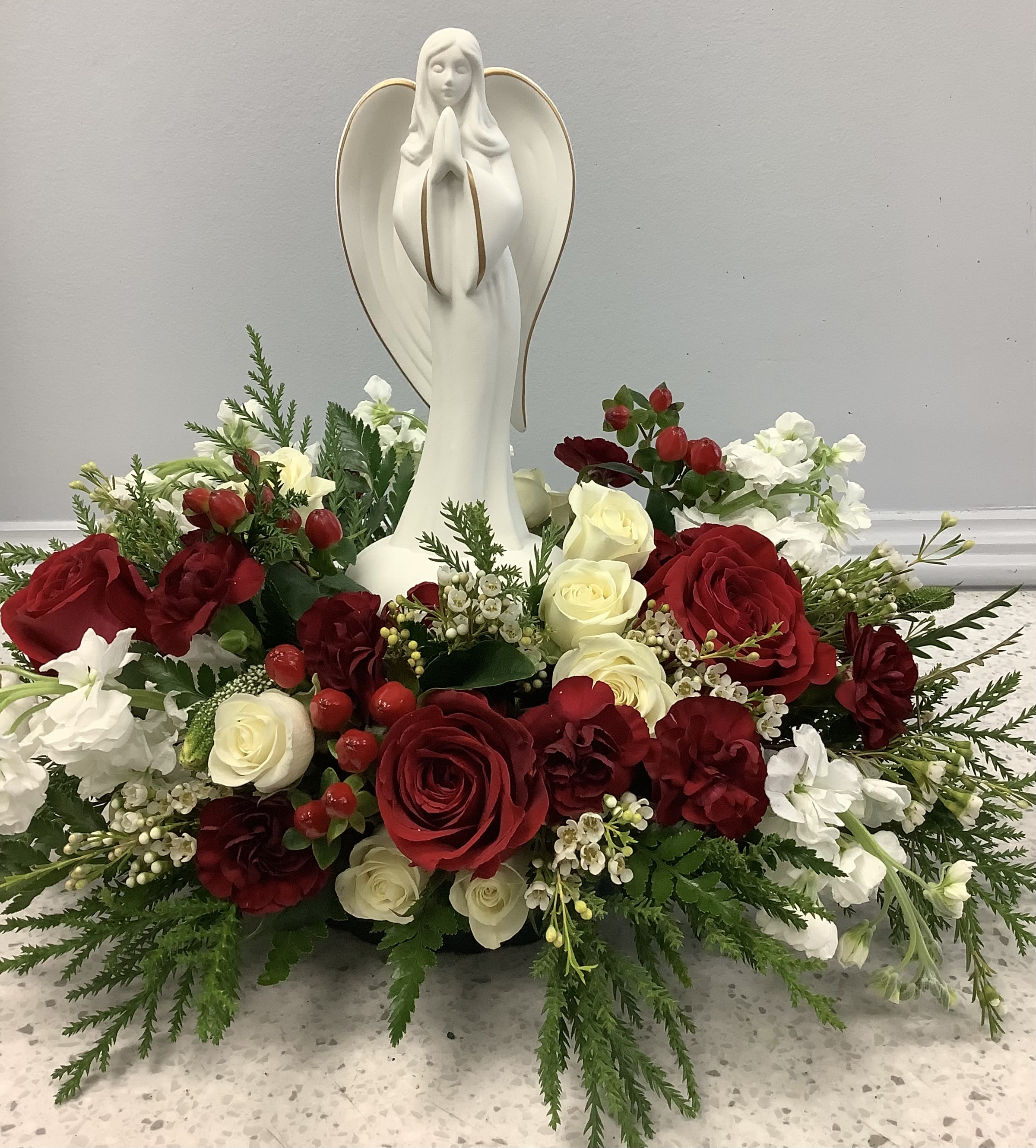   angel  - Mixed seasonal flowers 