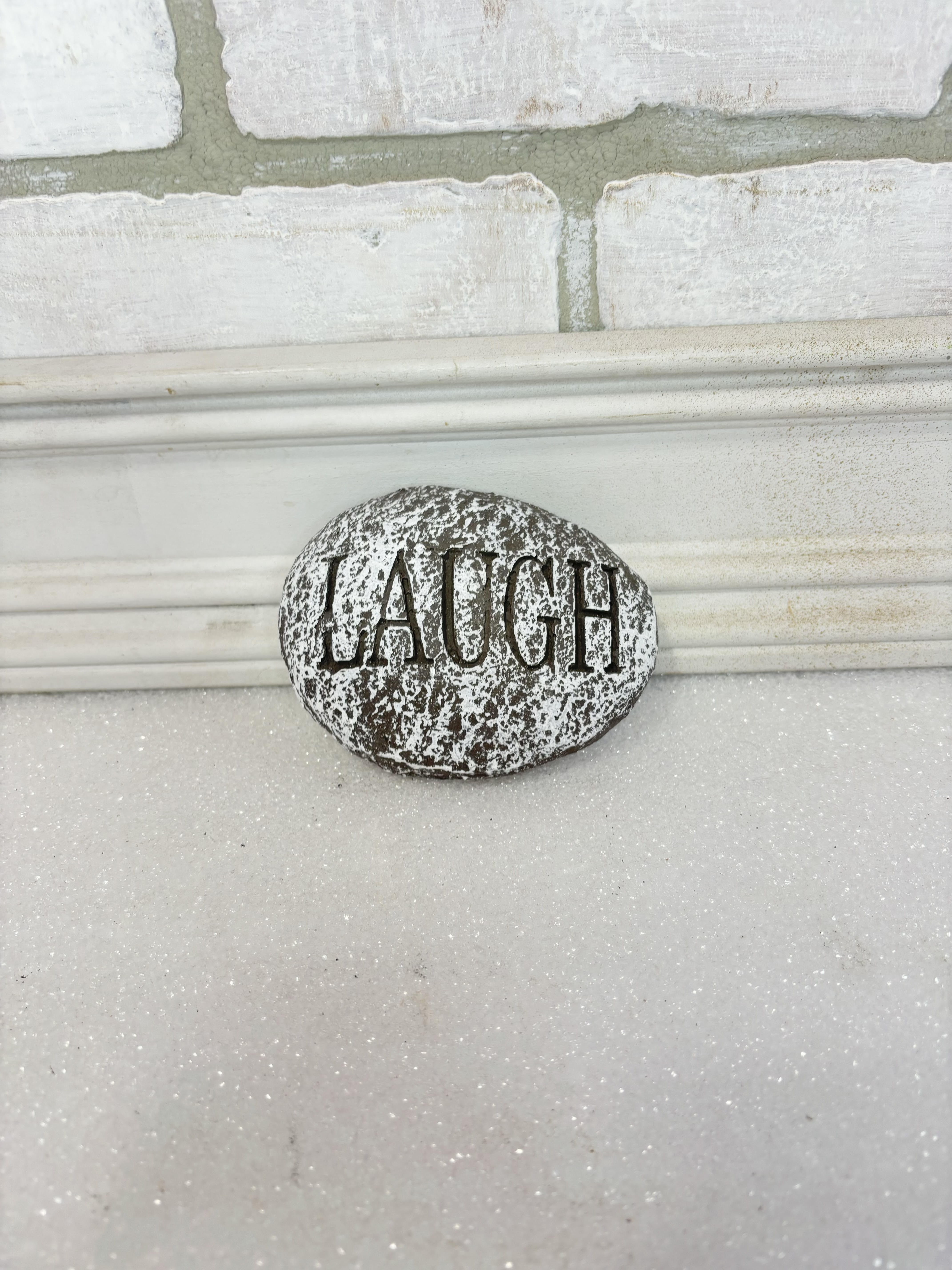 Small Inspirational Garden Stones - &quot;Dream,&quot; &quot;Laugh&quot;