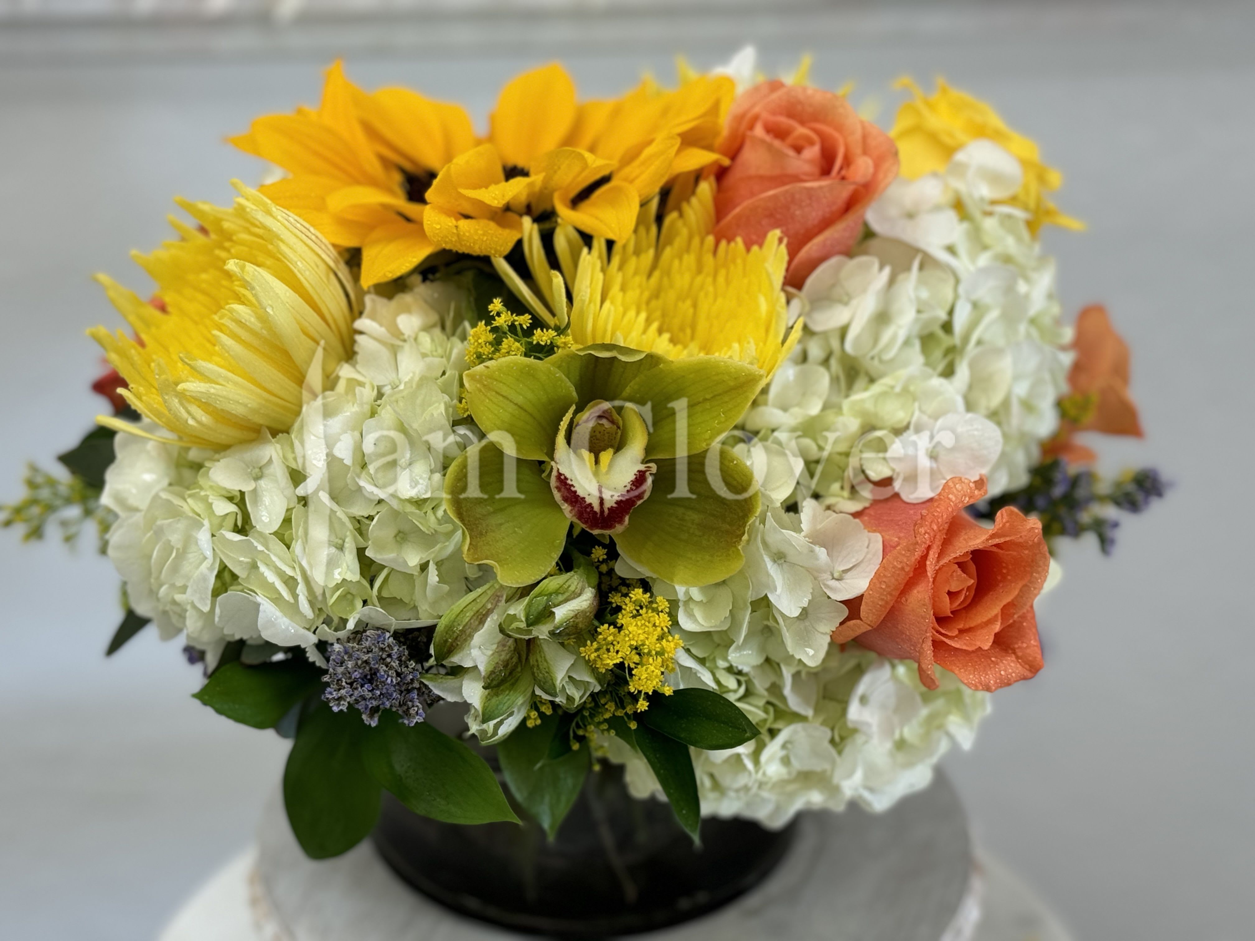 Cheer in the Air  - A beautiful arrangement to uplift any mood!   Fulfill your floral needs at I Am Clover in Ramona, CA, and experience the difference in quality, freshness, and care that comes with ordering locally. By choosing a local florist, you’re ensuring that each bloom is handpicked at the peak of its beauty, arriving at your doorstep or event in perfect condition. I Am Clover works with the finest, seasonal blooms, meaning your arrangement is as fresh as possible—often sourced directly from nearby growers. 
